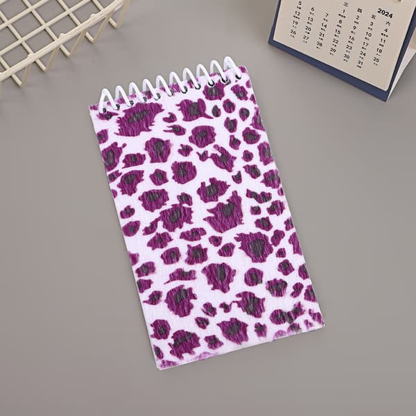 Spiral notesbog bærbar lommeblok med top spiralbinding til studerende og daglig notetagning, Purple