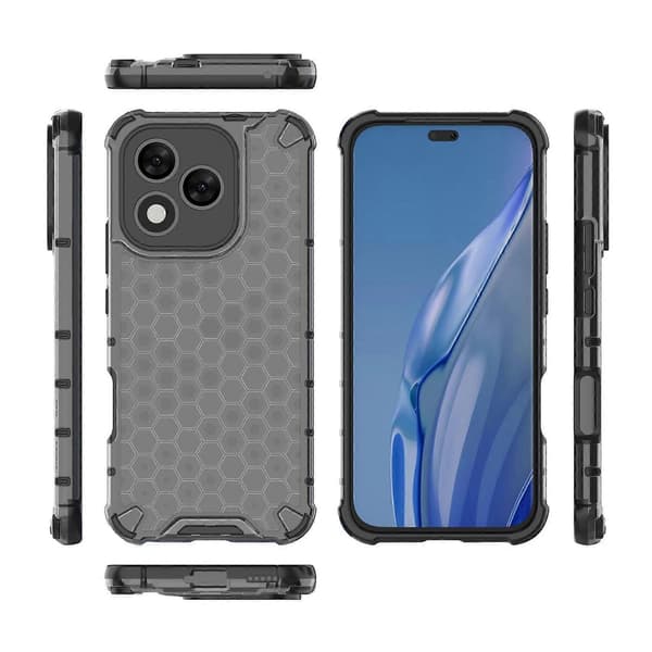 Honeycomb Støtsikkert Telefondeksel Kompatibelt med Honor 400 Lite Black