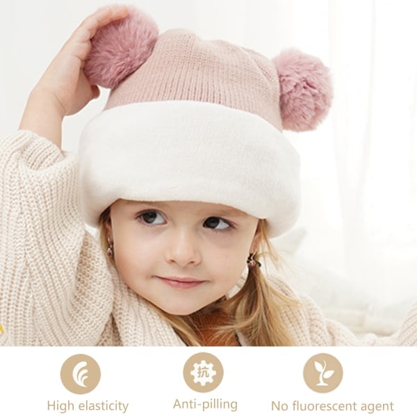 IC Baby Vinter Hatt och Halsduk Set, unisex toddler Barn Hatt och Halsduk Rosa