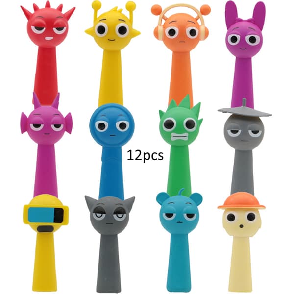 12-pakning Sprunki Rhythm Box Spill Action Leker Actionfigurer Leke Figur Gave 12PCS