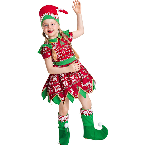 Feydräkt Barn Pojkar Flickor Jul Feydräkt Jul Feydräkt Onesie För Jul Karneval Fest (104-140) 3-10 År flickor 4-6 ans