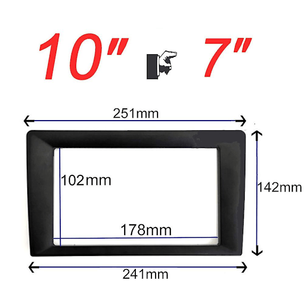 9'' 10'' til 7'' bilradio ramme for universell 2 Din Android spiller ramme 7'' transform ramme 10'' til 9'' panel konverteringer