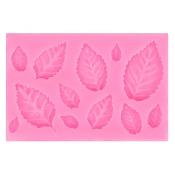 -rosa Blad Utsmyckning Mould Form Socker Form
