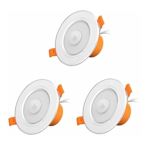 LED Taklampe med Bevegelsessensor, Innendørsbelysning, Ideell for Restaurant, Bad 3 stk, av DEBUNS