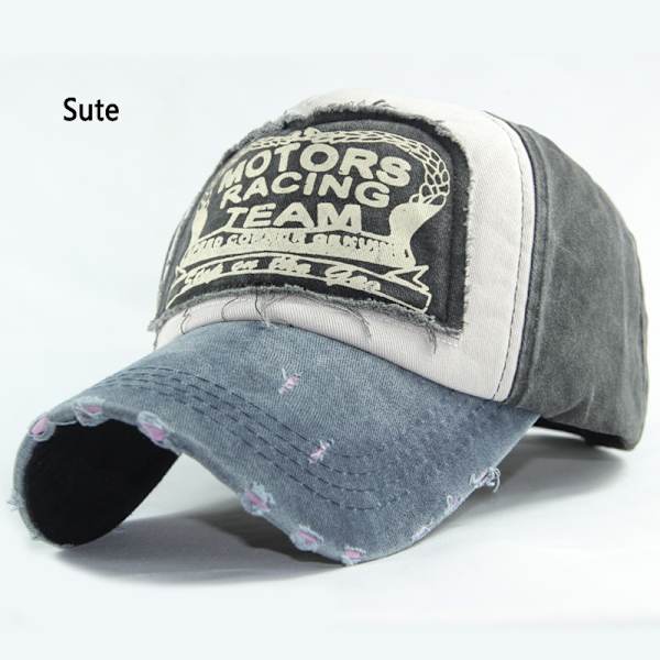 Unisex aurinkohattu denim-hattu kulunut vintage-tyylinen trucker-lippis säädettävä Black