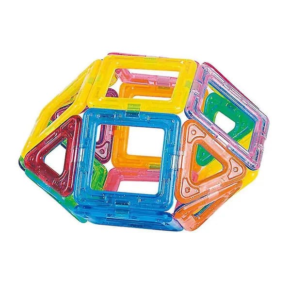 Magnetisk Byggesæt, 100 STK 3D DIY Pædagogiske ABS Plastfliser til Børn Alder 3+ Tilfældig Farve