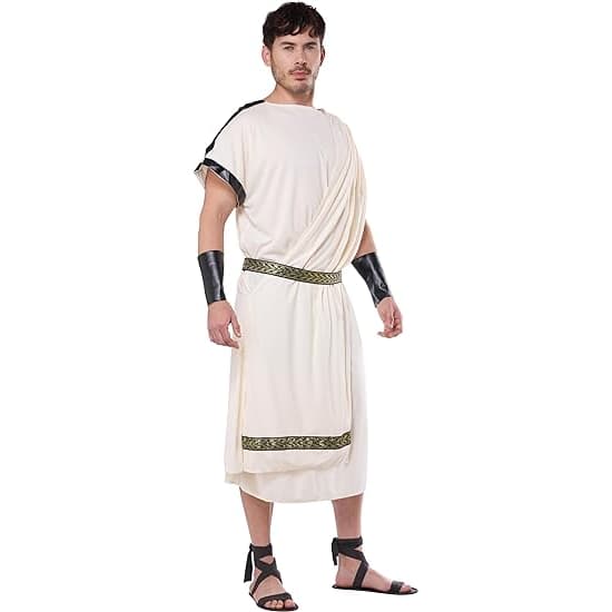 Græsk toga kostume til par (mand og kvinde) mænd Men XL