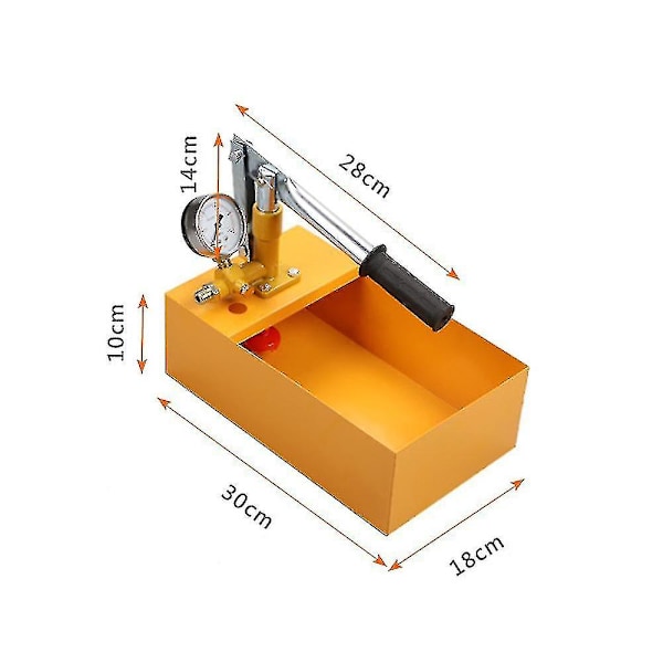Aluminium 2,5mpa 25kg Vandtryk Tester Manuel Hydraulisk Testpumpe Maskine Med G1/2