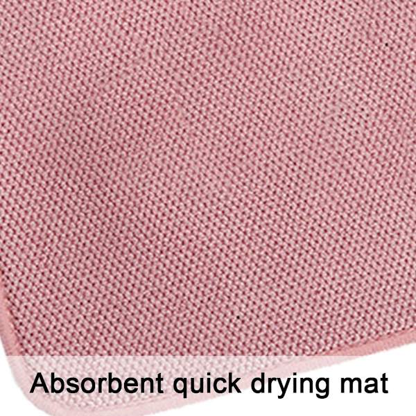 Mikrofiber opvaskemåtte, superabsorberende tørremåtte i pink