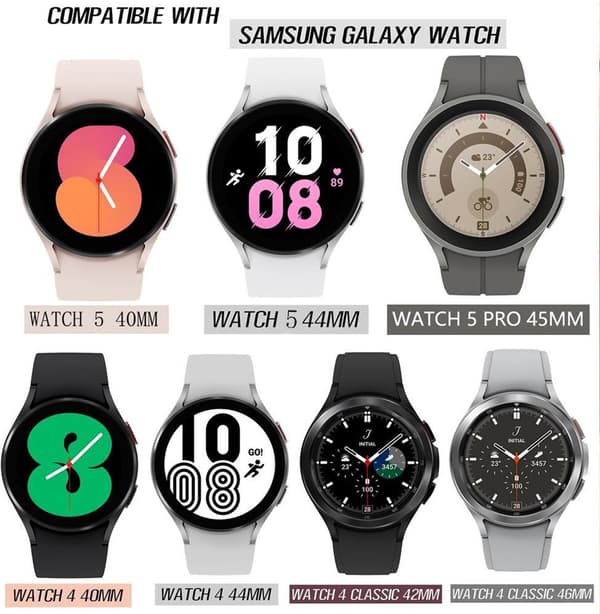 Samsung Galaxy Watch Rem, Blød Silikone Quick Release Sportsrem til Watch 4/5/6/7, 20mm, Mørk Lilla