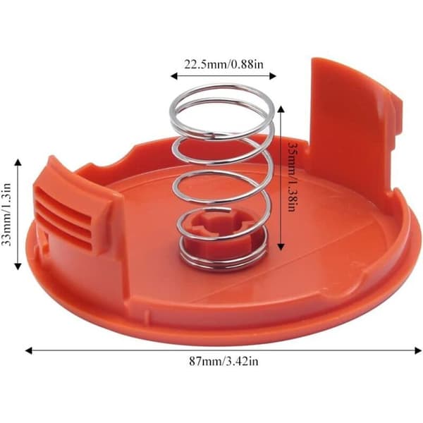 6 stk. erstatningsspoledeksel, trimmer spoledeksel, plast trimmer spoledeksel med