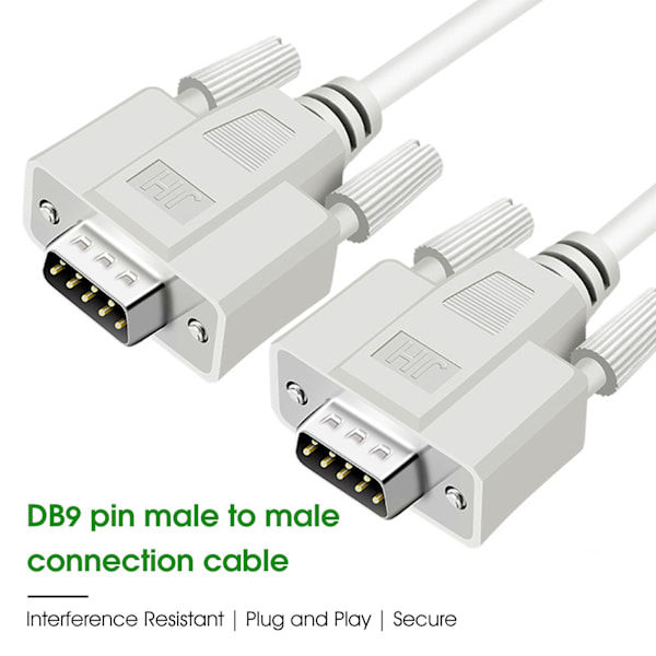 Serielkabel Professionel Høj Hastighed 1,5m 3m 5m DB9 Han til Han Seriel DB9 RS232 9 PIN PC Konverter Forlængerkabel til Printer