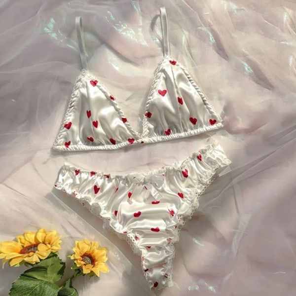 IC Damunderkläder Kostym Bowknot Sexiga Trådlösa Underkläder M