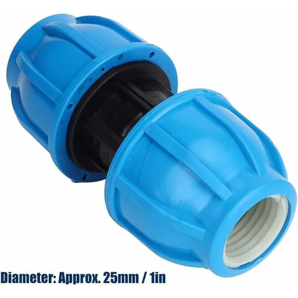 4 stk. 25 mm til 25 mm PE Plast Lige Vandrørsfittings PVC PE PPR Rørforbindelsestilbehør