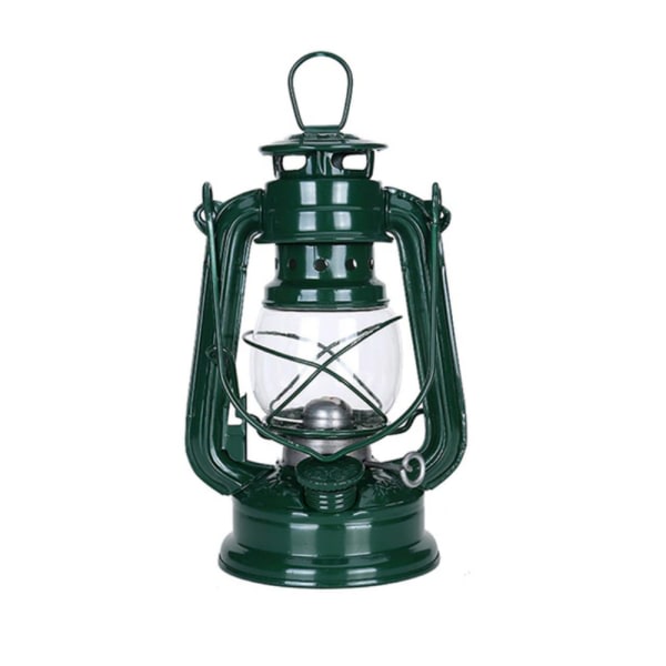 IC 19cm Retro Udendørs Camping Fotogenlampe Bærbar Lygte Bronze Grøn en one size