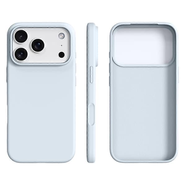 Case for iPhone 17 Pro Max, Ultra-Thin Liquid Silicone + PC, Anti-Scratch Protection, Phone Case with Camera Protection Blue Glacier Blue Blue Glacier Blue