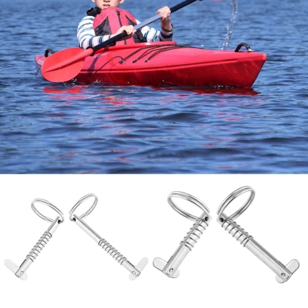 Hurtigkoblingsstift Hurtigkoblingsstift 316 rustfrit stål Bimini toppstift Marine med trækringe Båddele Hardware 5x76mm