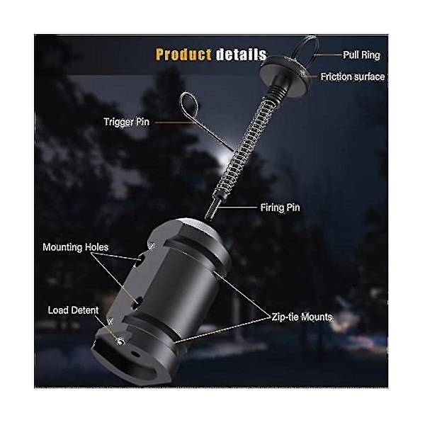 Perimeter Trip Alarm, Trip Alarm 12 Gauge Camping Trip Wire Alarm Device, Bjørn Avskrekkende, Camping Tr