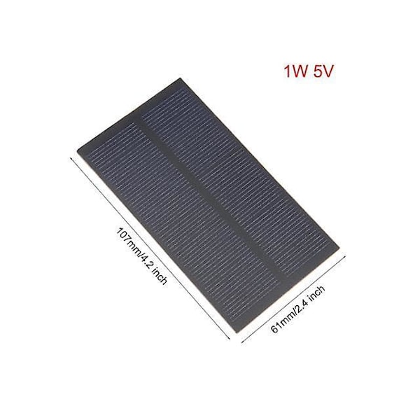 5 stk. 1W 5V Mikro Solpanel Modul DIY Polysilicium til Legetøj Oplader