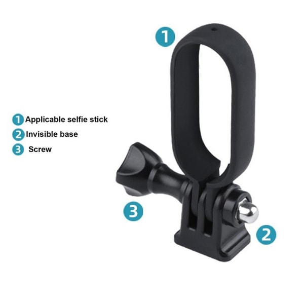 IC Insta360 Go2 Skyddsram Fäste ABS PC Adapterfäste kom Svart