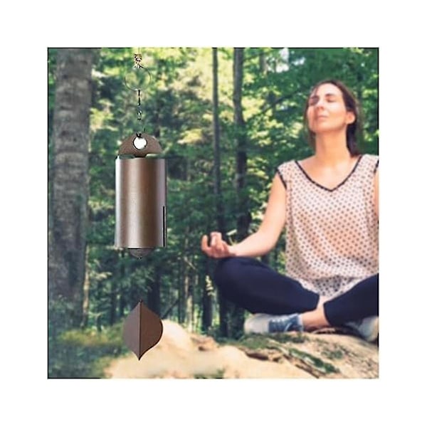 Deep Resonance Serenity Bell Windchime, Metallvindklokker Utendørs Dyp Tone, Unik Lav Tone Vind C
