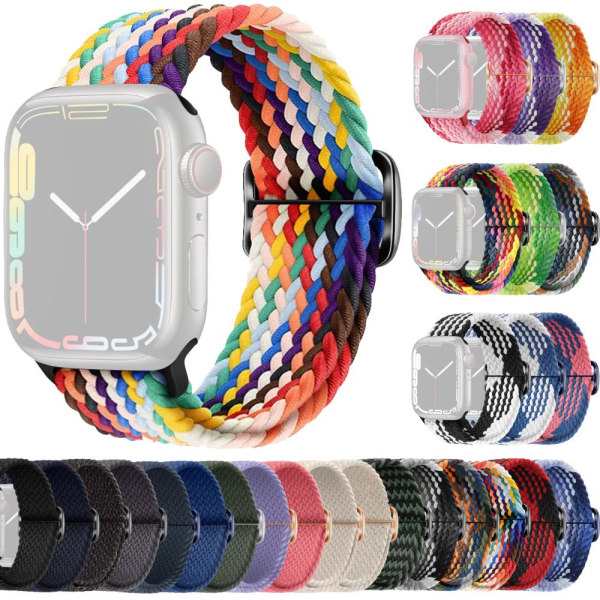 SKALO Flätat tygarmband Apple Watch 38/40/41mm - Fler färger/multicolor