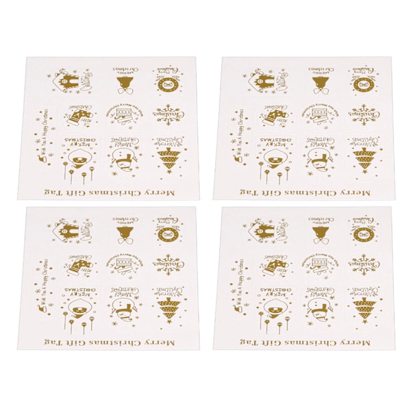 200 stk julegavemerker Multi Graphic Tykk DIY julegavepapirmerker med snor 0.1