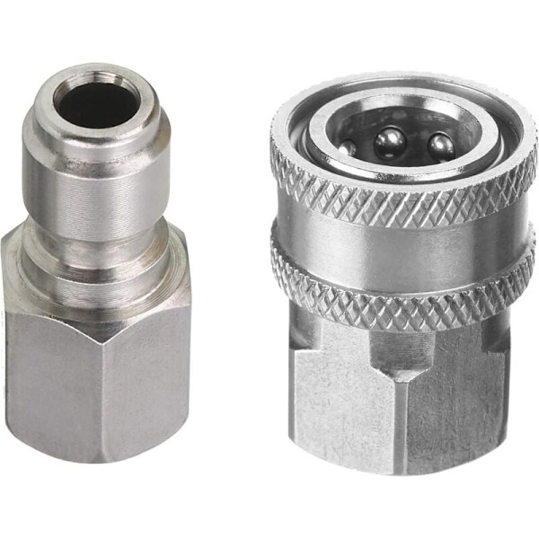 Adapter sæt til højtryksrenser, Quick Connect Kit, hunfitting, rustfrit stål, 5000 PSI