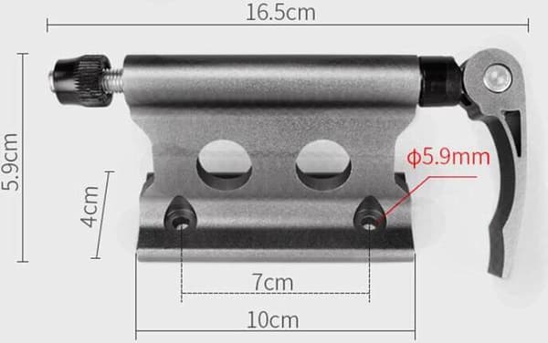 Cykelgaffelholder, Quick Release Forhjulsholder i Aluminiumslegering til Mountainbikes, Lastbilværktøjskasser, Trailere og Rejser