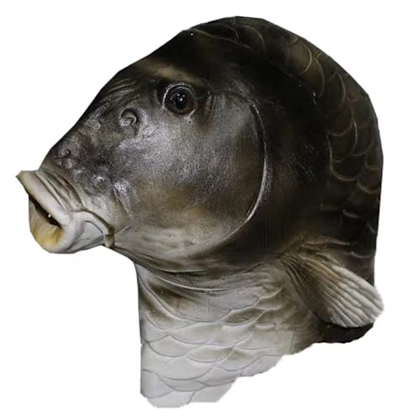 Halloween morsom fiske maske dyrehode latex hodeplagg fest karneval Cosplay kostyme rekvisitter MJ51 Red Goldfish