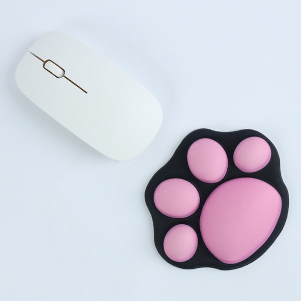 Gel Pad Cat Claw Shape Keyboard Kompletterar Basmatta för Mus Anime en Musmatta Skåp Pad Gamer Gel Ergonomisk musmatta Rosa matta