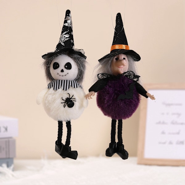 Halloween-vedhæng spøgelsesfestival bar græskar heks vedhæng kost spøgelseshus dekoration rekvisitter ktv dekorationer Ghost round belly pendant