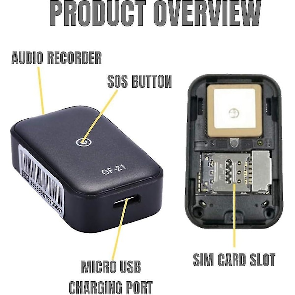 Gf-21 Mini GPS Tracker Stemmeaktiveret Optager Lydenhed Wifi/gsm