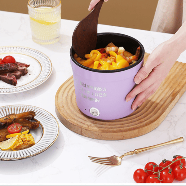 Elektrisk nudelkoker Mini elektrisk hotpot HVIT-EU PLUGG Hvit-EU Plugg White-EU Plug