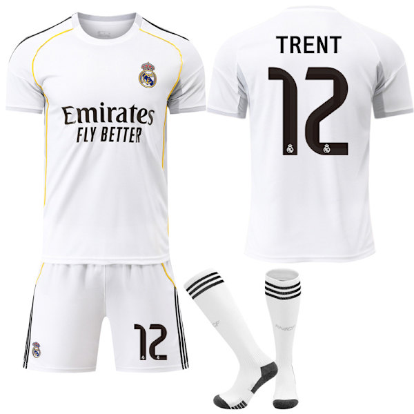 2025-2026 Real Madrid Kotipeliasu Lapsille Aikuisille Uusi Jalkapallopaita Nro. 12 TRENT M