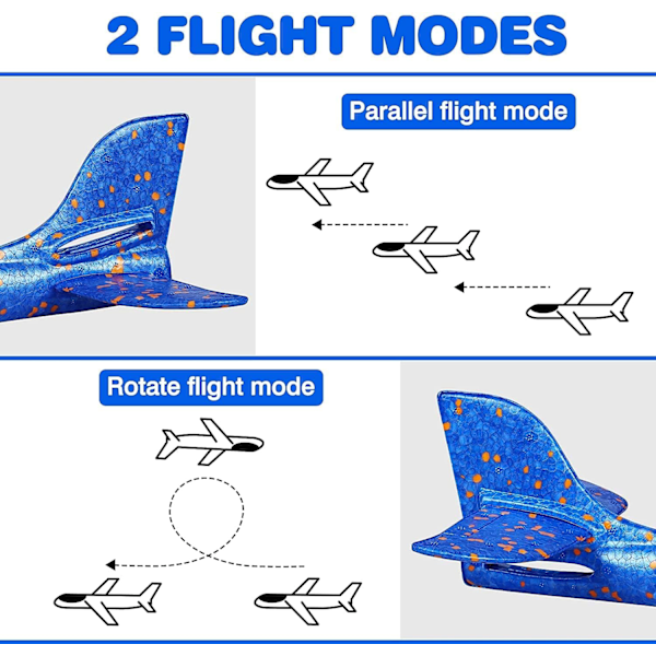 Glider, 2 stk. 35 cm børns skumfly, skumfly legetøj, kasteglider, svæveflymodel, manuel kastefly, fly udendørs sport legetøj 2 pcs