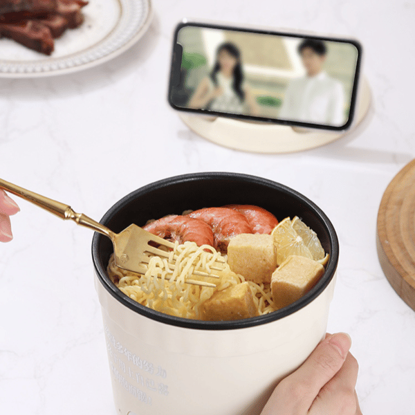 Elektrisk nudelkoker Mini elektrisk hotpot HVIT-EU PLUGG Hvit-EU Plugg White-EU Plug