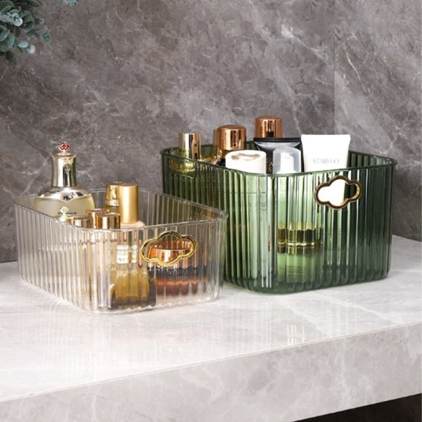 IC Stor Plast Kosmetisk Makeup Organizer Smykkeskrin Opbevaring Transparent M