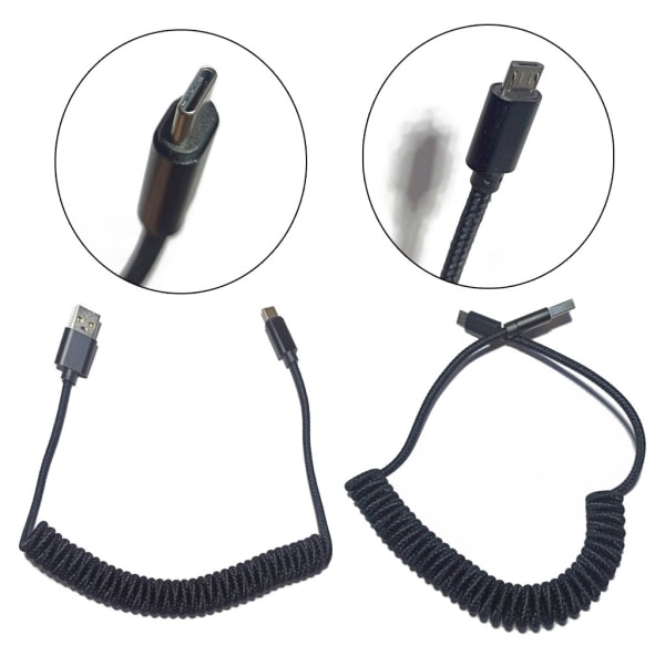 Typ C Micro Spiral Kabel Mekanisk tangentbord USB-kabel Typ-C till USB -port/ USB V2-kabel för Poker GH60 A