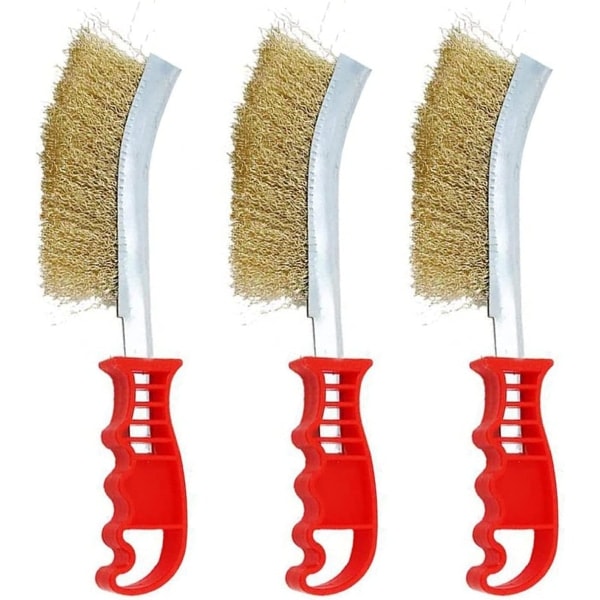 IC 9 delars stålborste Manuell set, borste, mässingsset