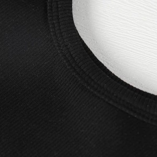 IC Ærmeløs tanktop dame Formsyet Scoop Neck Ribstrikkede Basic Cami-skjorter (store)