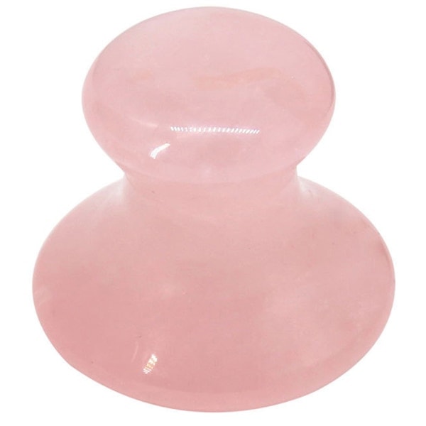 IC 1 stk Naturlig Rose Quartz Svamp Ansiktsbehandling Fot Akupunktur