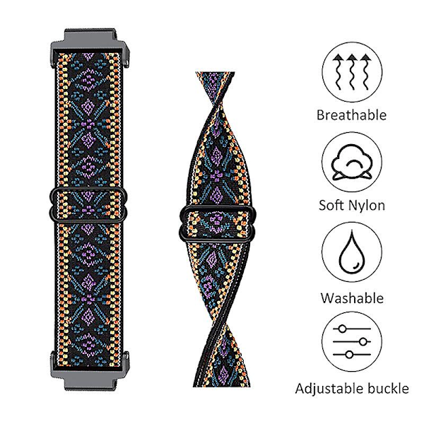 Justerbar elastisk nylon smartklocka ersättningsarmband armband med skruvmejslar för Garmin Forerunner 735xt/220/230/235/620/630