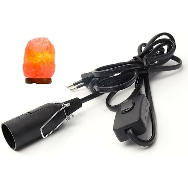 Kabel med bryter for saltlampe - 1,8 m - Sokkel for saltlampe