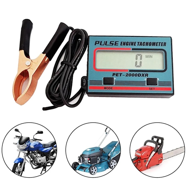 Digital varvräknare och timer - motorpulsmätare, 1~99999 minuter, induktiv design