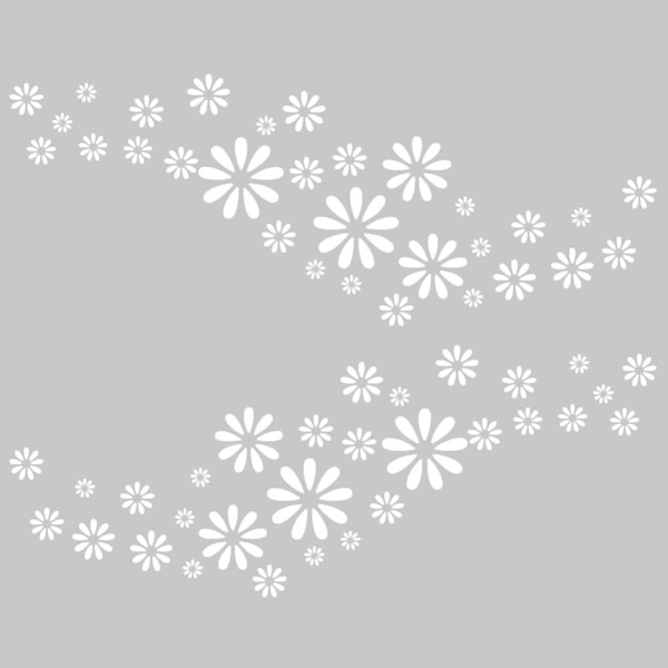 60 st Blommor Bildekaler Mini Grafik Bilkarossdekaler