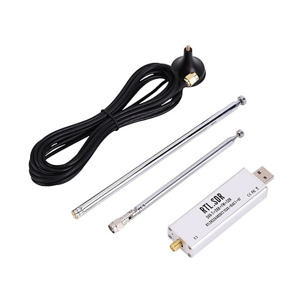 RTL SDR Vastaanotin V3 RTL2832U 0.1MHz-1.7GHz TCXO Vastaanotin Antennilla