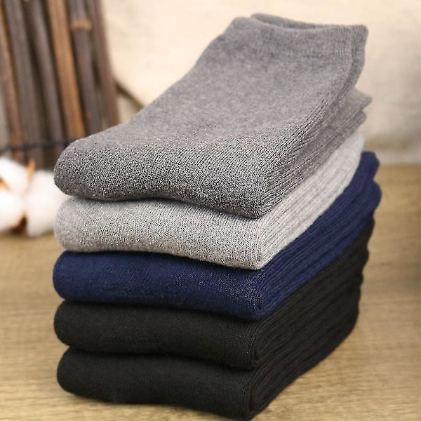 Par alpakkasokker for menn og kvinner - Ullsokker varme vintersokker pure plain color