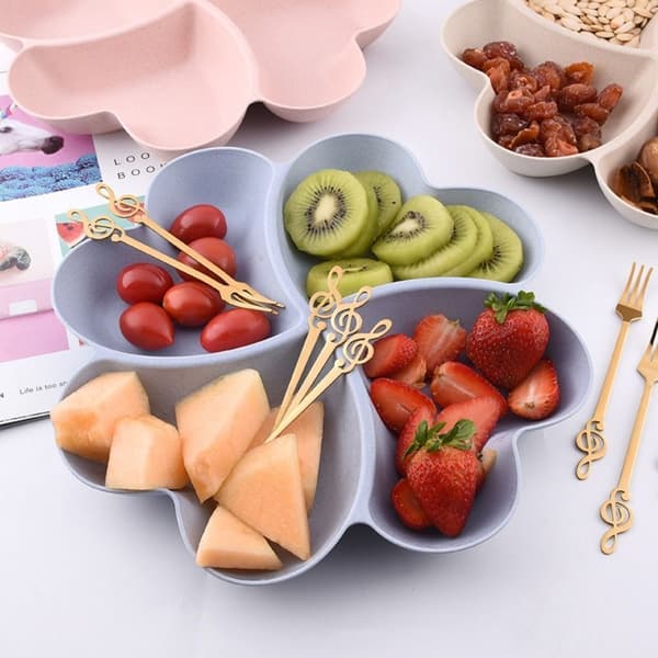 Kärlek Delad Förvaring Fruktskål Snacksbricka med Torkad Frukt GRÖN Grön Green