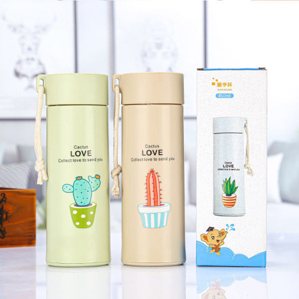 IC 400ML juomalasipullo Vesikuppi Kannettava pullo narulla Sininen